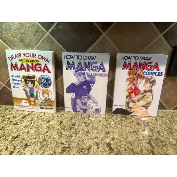 Bundle of Three How To Draw Manga Books Basics Males Couples